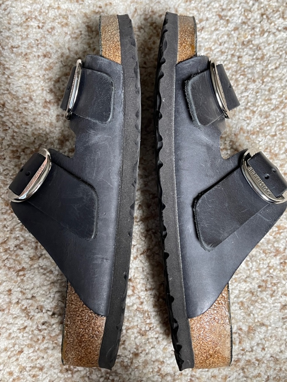 Birkenstock Double Buckle Arizona Sandals Black Size 39 - Picture 4 of 9